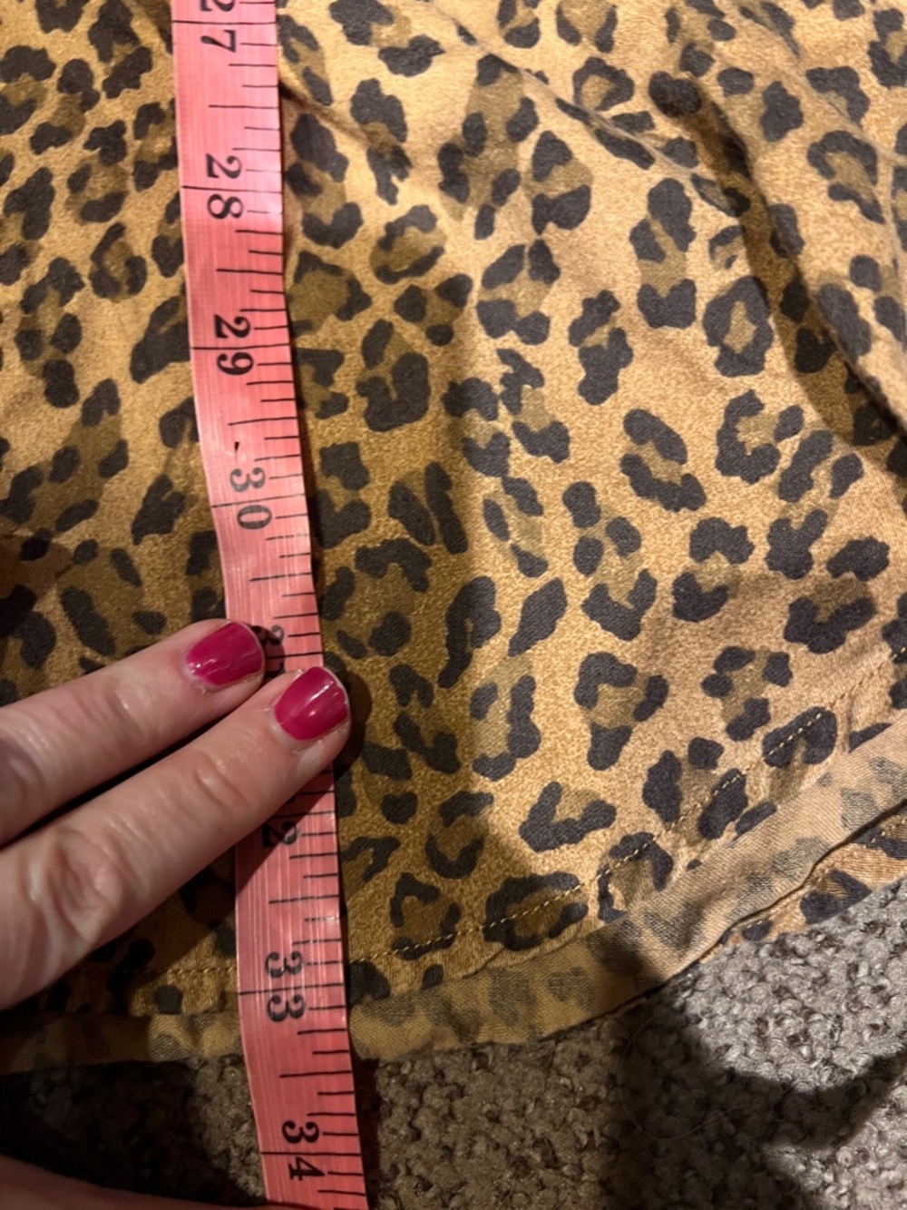 Ralph Lauren Brown Leopard Print Button-Up Sleep Shirt    Large EUC - Picture 7 of 7